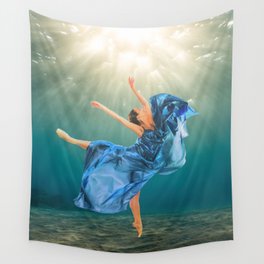 Dancing in Turquoise Waters Wall Tapestry