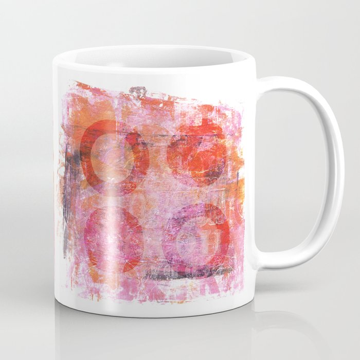 abstract circles painted artwork Coffee Mug