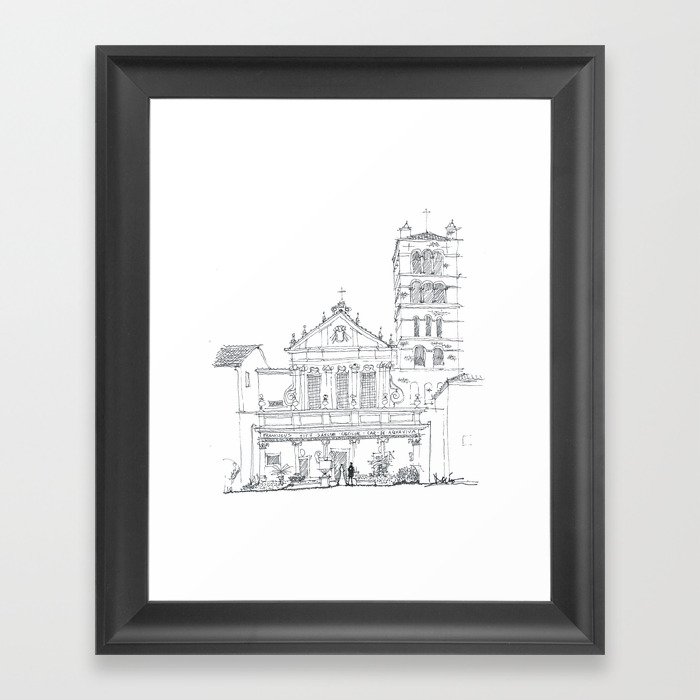 Basilica di Santa Cecilia in Trastevere Framed Art Print