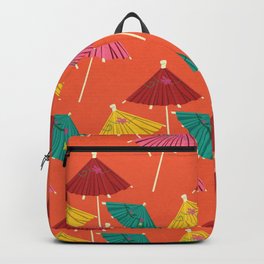 Tiki Umbrella Pattern Backpack | Color, Tiki, Lowbrow, Illustration, Tikiart, Pattern, Vintage, Graphicdesign, Colorful, Kitsch 