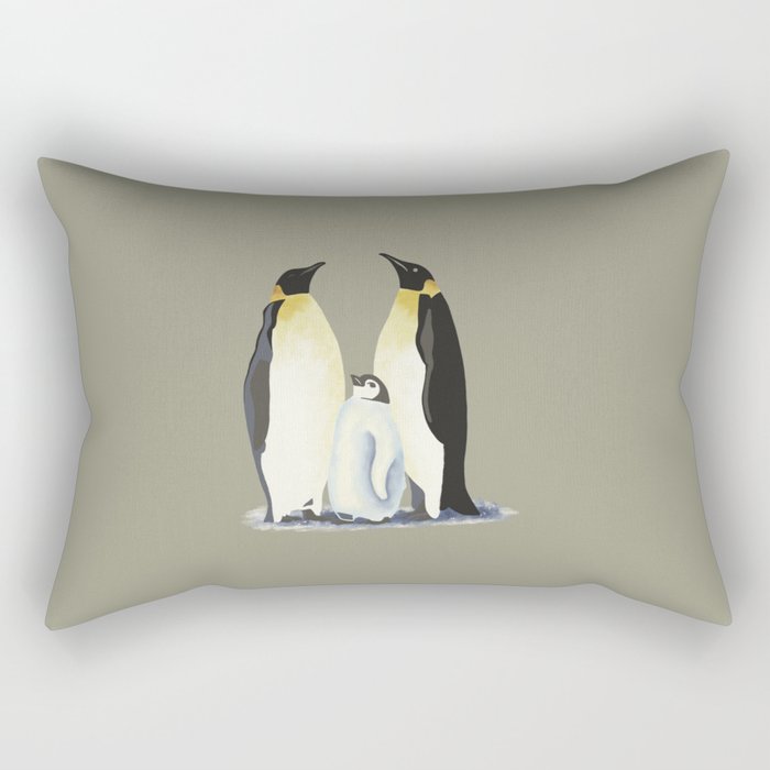 Penguin family Rectangular Pillow