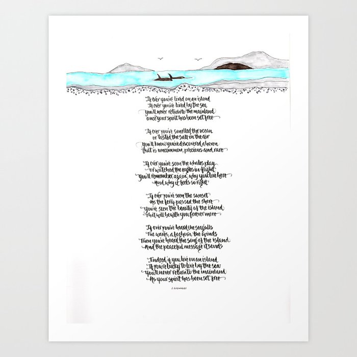 Island Poem Art Print
