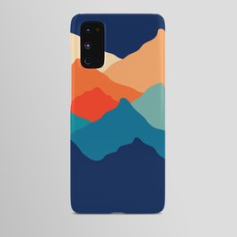 Retro 70s and 80s Classic Vintage Palette Mid-Century Minimalist Mountains Abstract Art Android Case