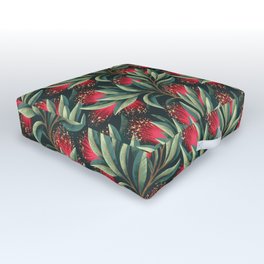 Pohutukawa - Red / Natural Green Outdoor Floor Cushion