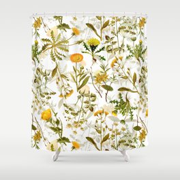 Vintage & Shabby Chic - Yellow Wildflowers Shower Curtain