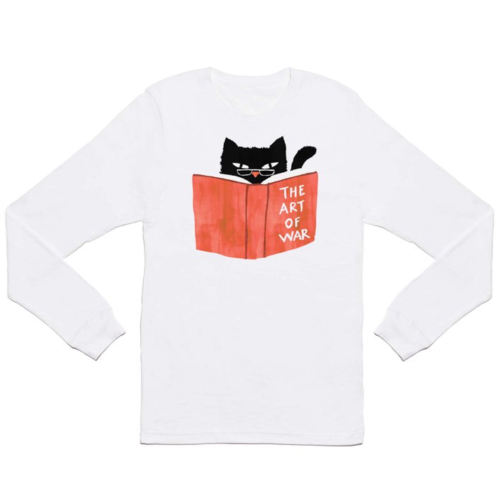 Cat reading book Long Sleeve T Shirt