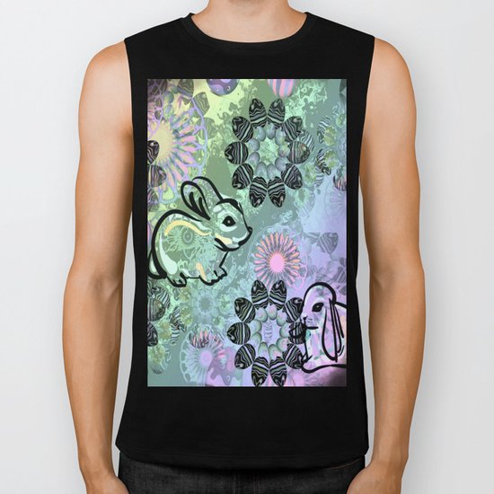 Easter Egg Pattern Biker Tank