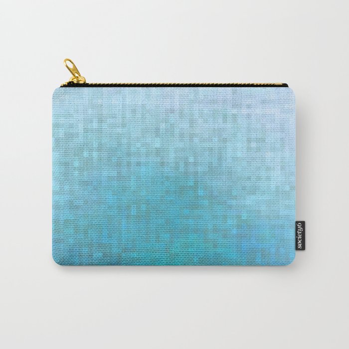 graphic design geometric pixel square pattern abstract in blue Carry-All Pouch