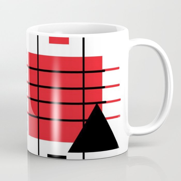 Red & Black Squares Coffee Mug