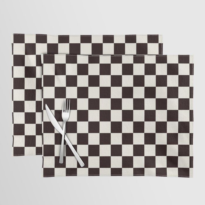 BLACK AND WHITE CHECKERBOARD Placemat