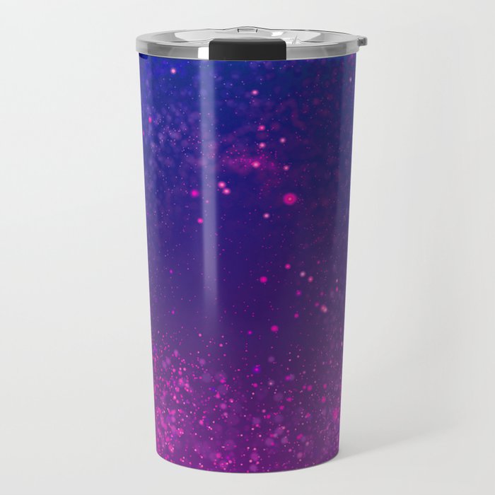Abstract Hot Pink Purple Lavender Gradient Nebula Travel Mug