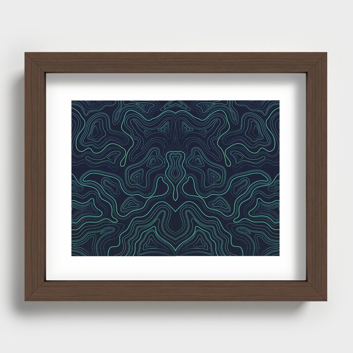 topographic background Recessed Framed Print