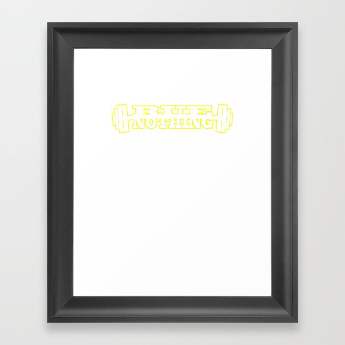 RUE NOTHING WEIGHTS YELLOW Framed Art Print