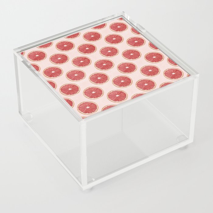 Grapefruit- Half Drop Pattern Acrylic Box