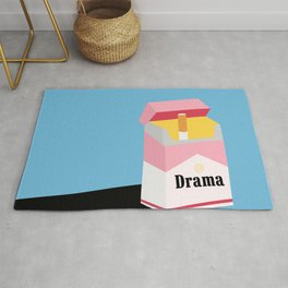 drama Rug | Drama, Curated, Smoking, Graphicdesign, Popart, Typography, Funny, Illustration, Digital 