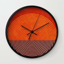 lines and shapes 1 abstract geometric Wall Clock | Digital, Painting, Curated, Shapes, Acrylic, Midcentury, Abstraction, Interior, Anarutbre, Circles 