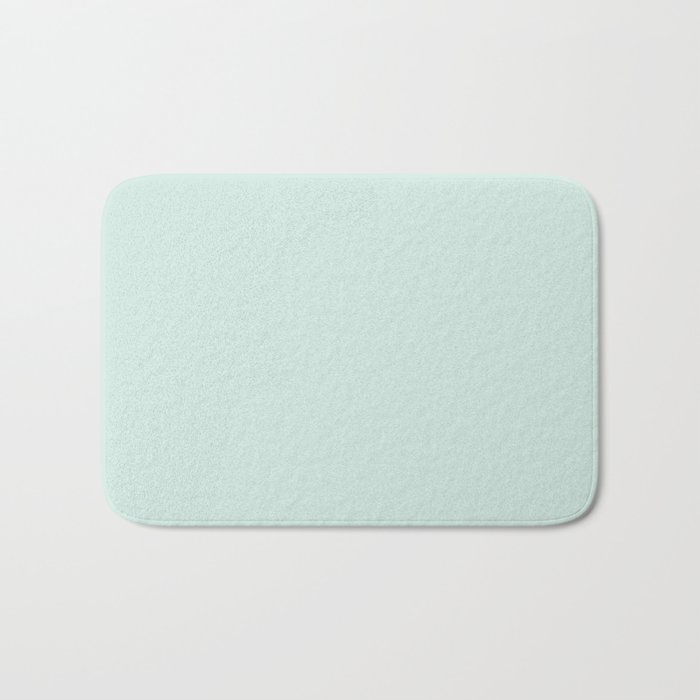 Light Pastel Mint Green Solid Color Inspired by Mint Whisper 5008-7A Bath Mat