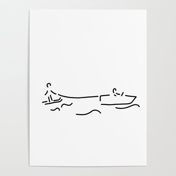 water-ski boat waterski Poster