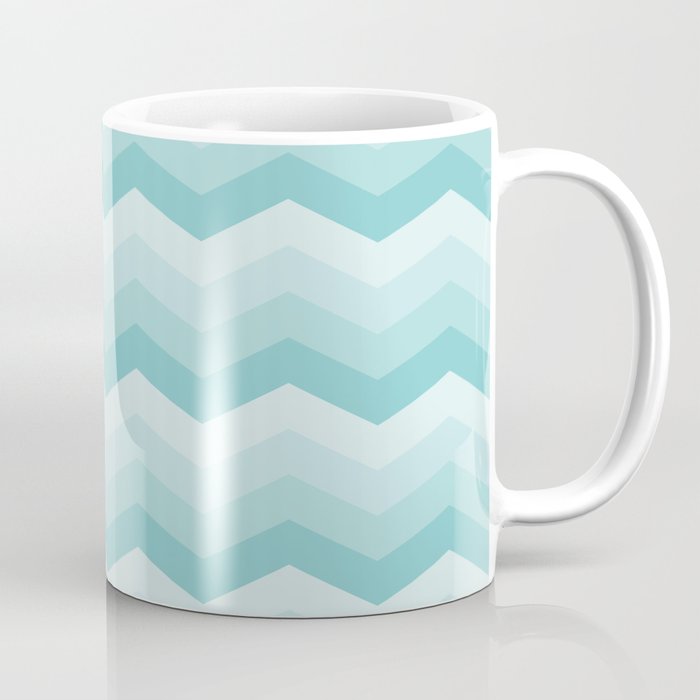 Chevron in aqua blue Coffee Mug