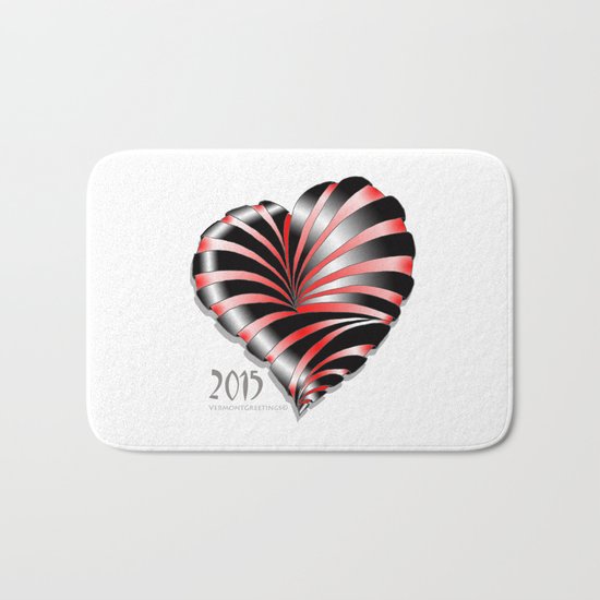 Forever love Valentine Illustration Bath Mat