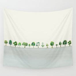 A Row Of Trees Wall Tapestry
