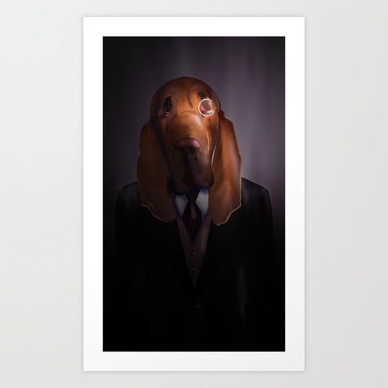 Good-Night, Sir Hound Art Print