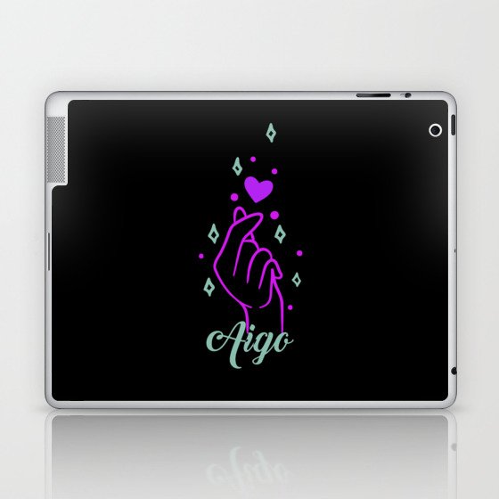 Aigo Dear Korean Heart Love K Pop Heart Finger Laptop & iPad Skin