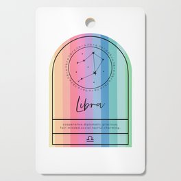 Libra Zodiac | Rainbow Stripe Cutting Board