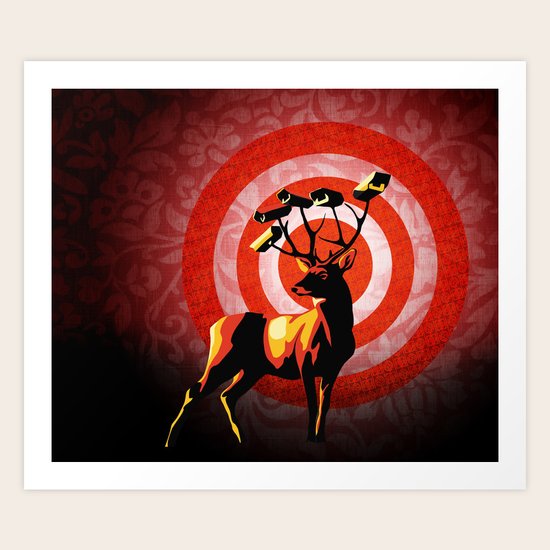 Deer Target Art Print