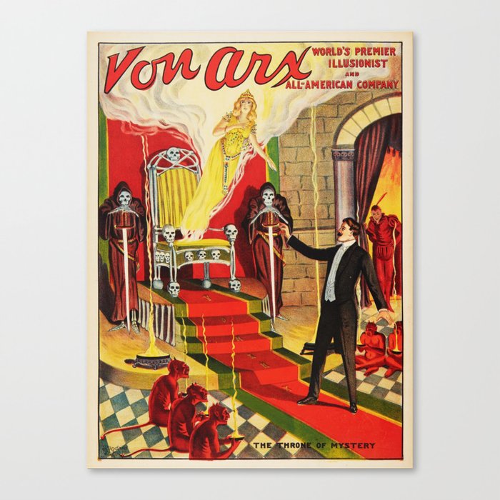 Vintage Magician poster art Canvas Print