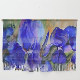 Blue Watercolor Flowers Wall Hanging