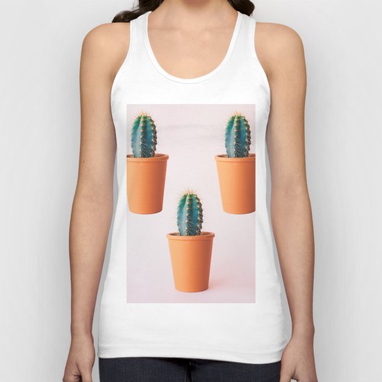 Cactus 3 pots Unisex Tank Top
