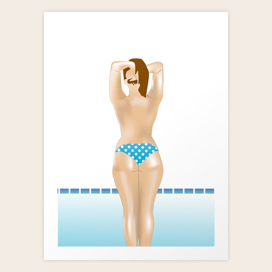 By the pool Art Print
