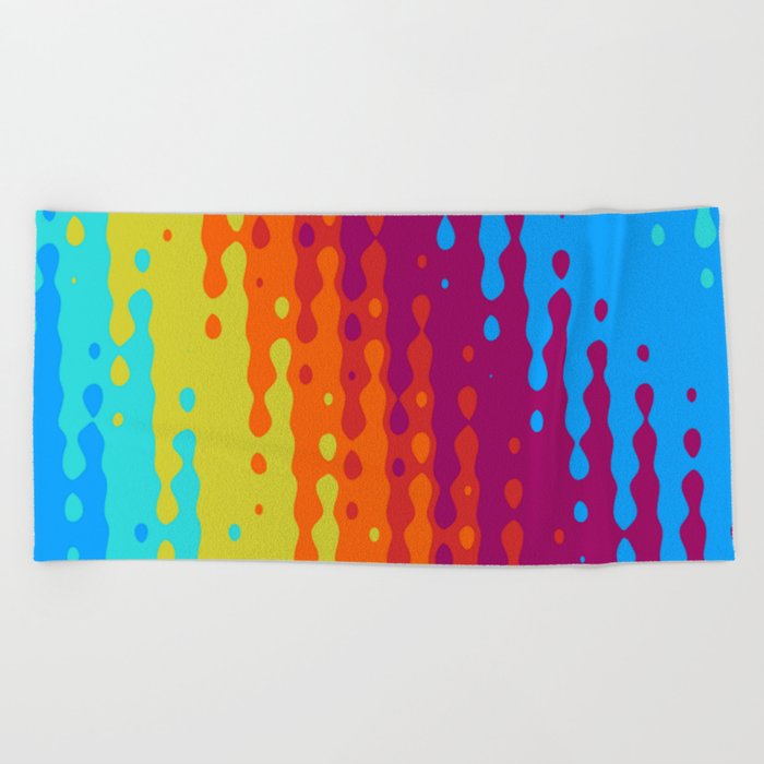 Halftone Blur Multi Color Background. Beach Towel