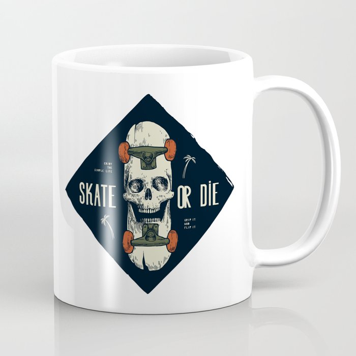 Skateboard Skull Coffee Mug