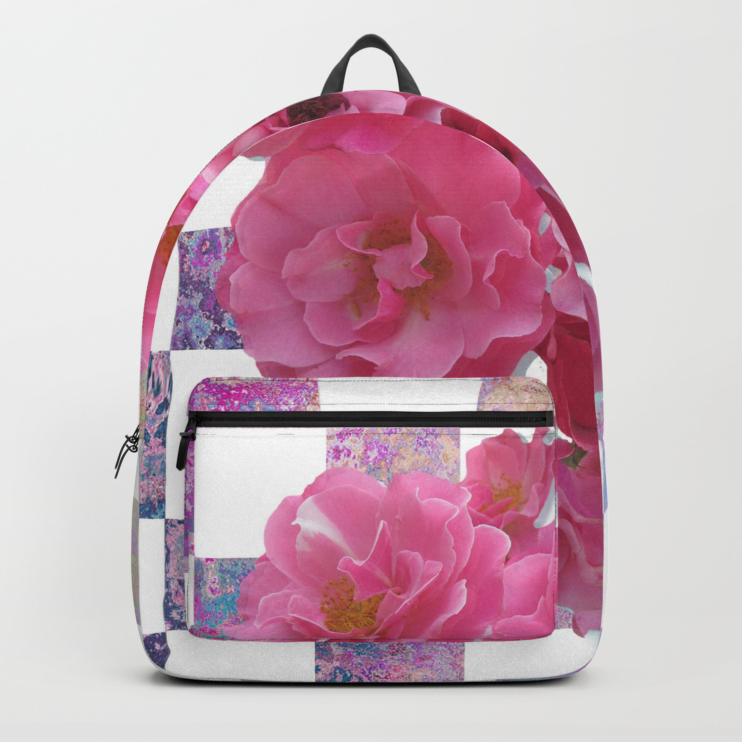 rose checkerboard backpack