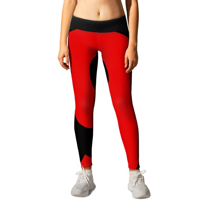 Number 9 (Red & Black) Leggings