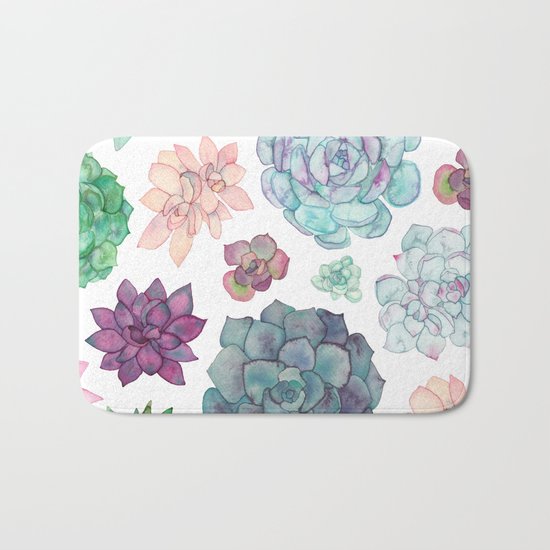 Succulent Garden Bath Mat