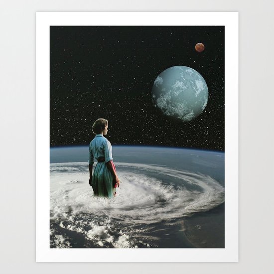 Drowning in a sea of self doubt Art Print