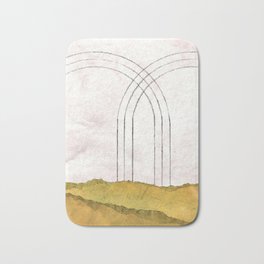 Abstract landscape and rainbows Bath Mat