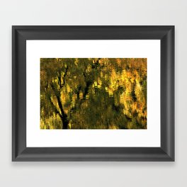 Beau Soir - Abstract Yellow Autumn Reflection Framed Art Print