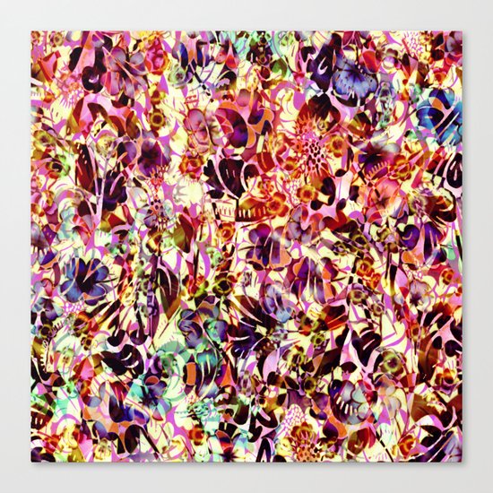 joyful abstract floral Canvas Print