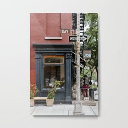 Picturesque restaurant in Greenwich Village, New York Metal Print