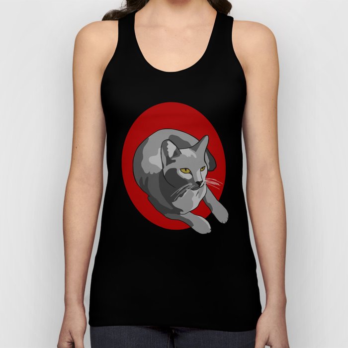 Olive on Red Tank Top