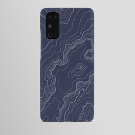 Navy topography map Android Case