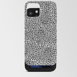 Black and White Snow Leopard iPhone Card Case