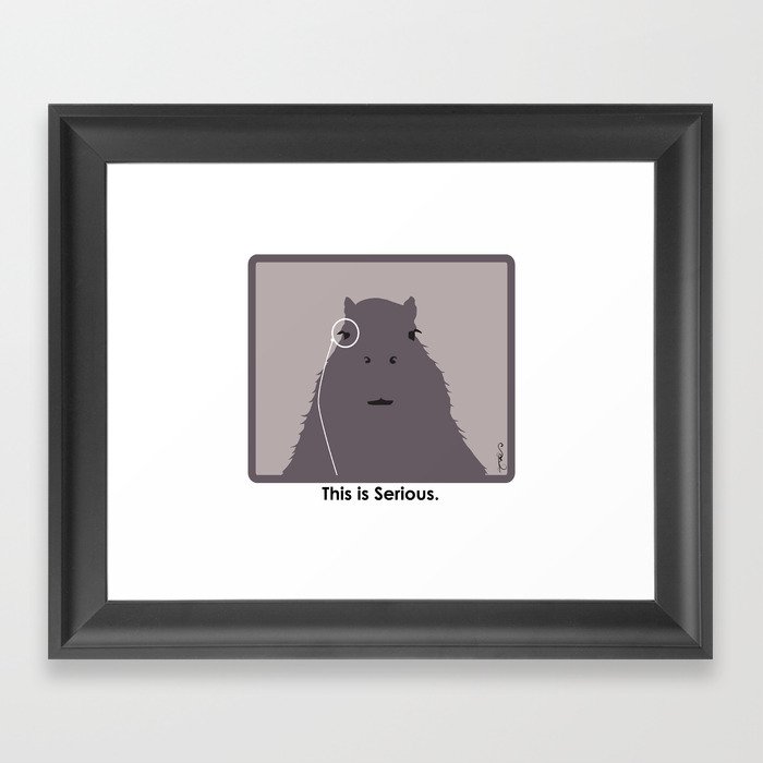 Professor Capybara III Framed Art Print