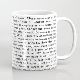 Top Grammar Mistakes From Homonyms: A Unique Gift for Writers and Editors (Black Text on White) Coffee Mug