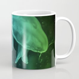 Sea Jelly Coffee Mug | Cnidaria, Underwater, Aurelia, Color, Jellyfish, Seajelly, Digital, Blue, Photo, Green 