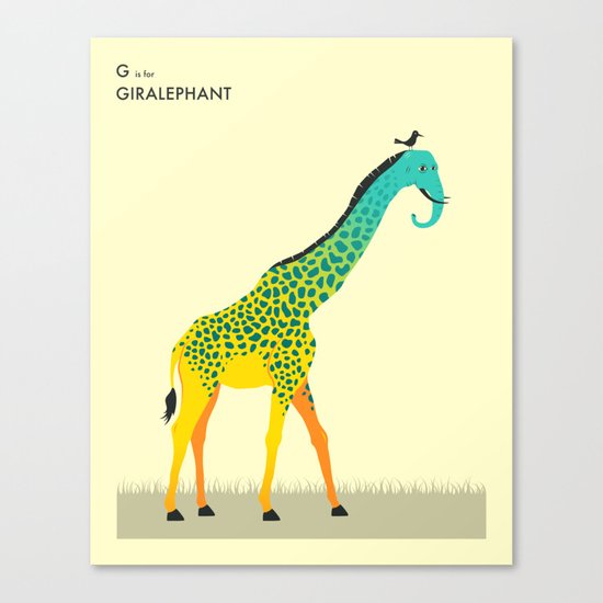 G is for Giralephant Canvas Print
